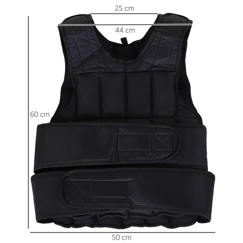 15KGS Adjustable Weight Vest Running Gym Training Weight Loss, Black