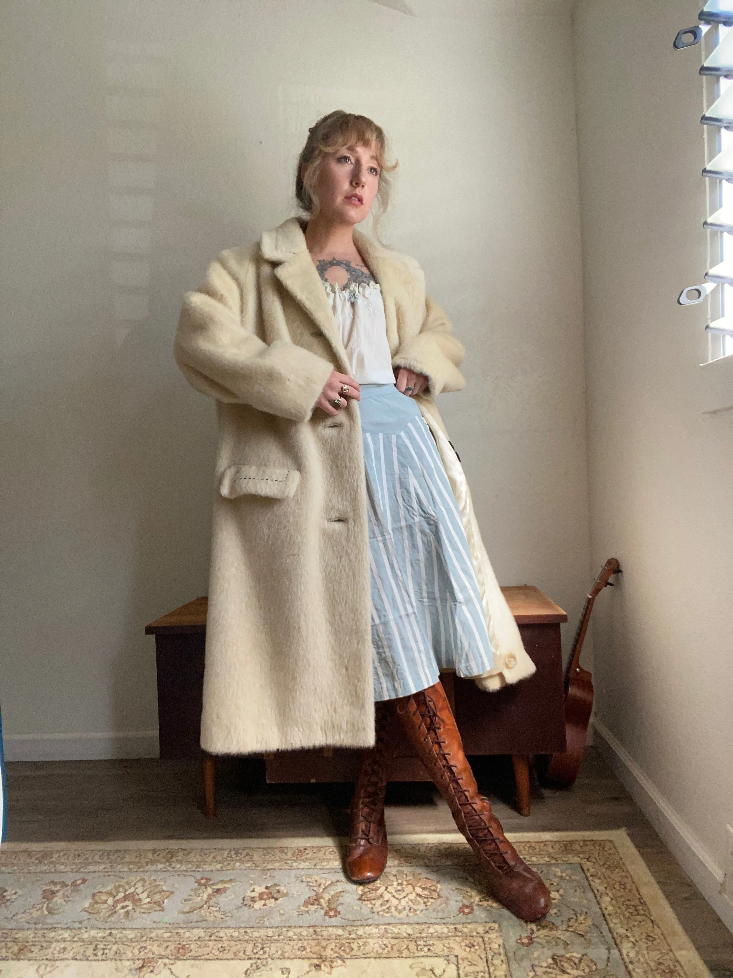 1960’s Miss Smith Ivory Luxury Mohair coat