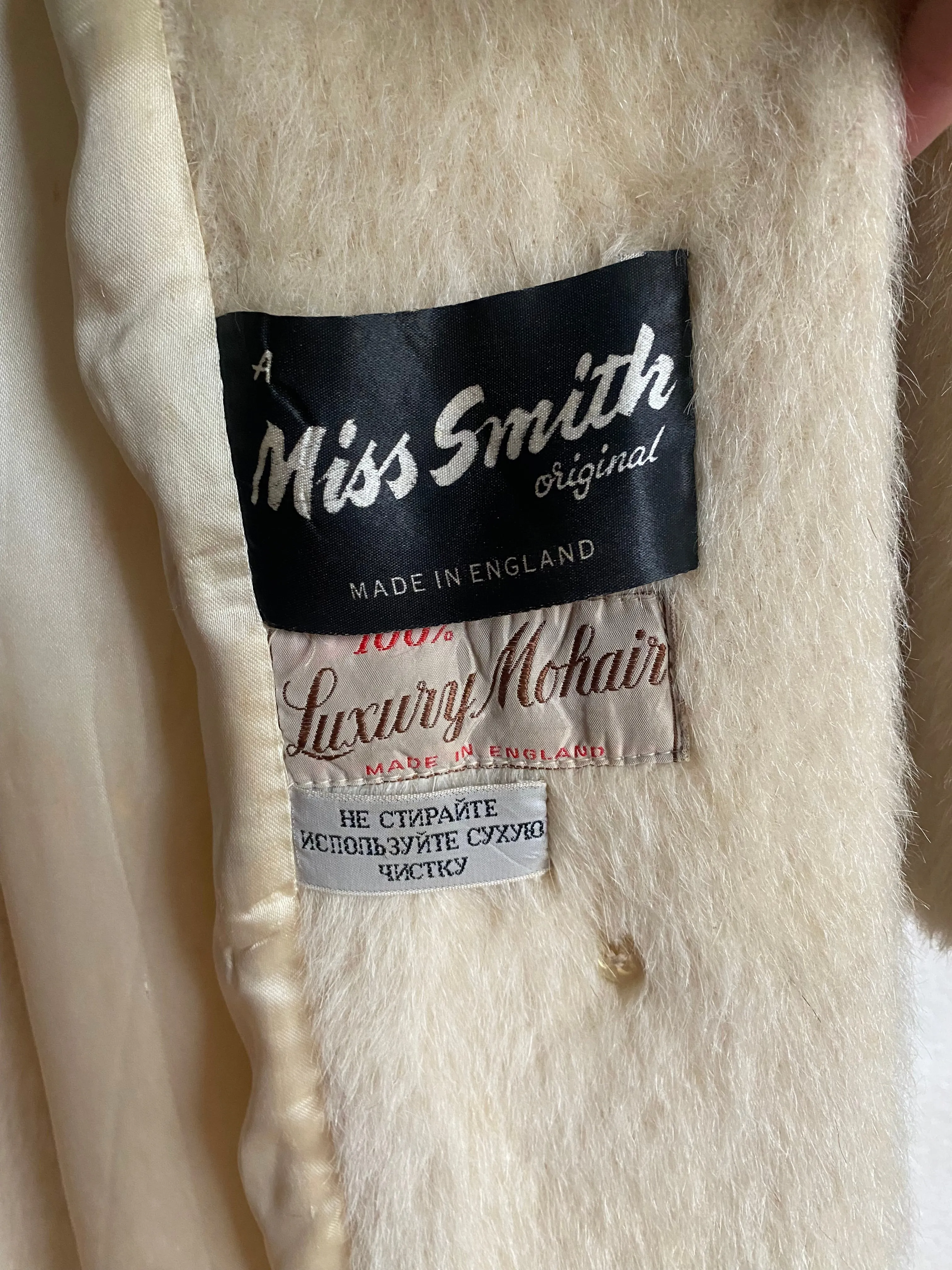 1960’s Miss Smith Ivory Luxury Mohair coat