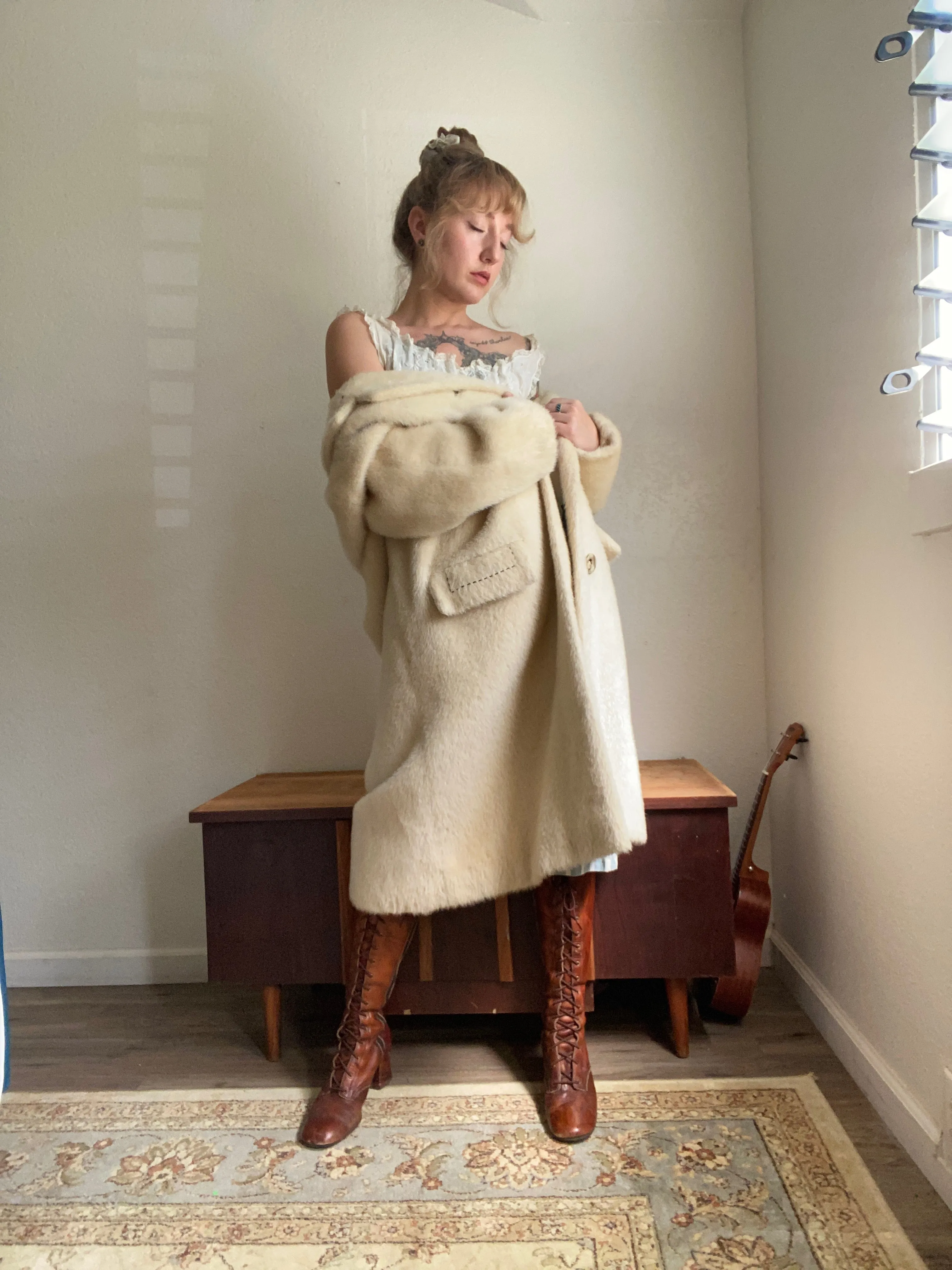 1960’s Miss Smith Ivory Luxury Mohair coat