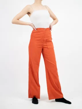 1970's Jantzen orange cord flare pants