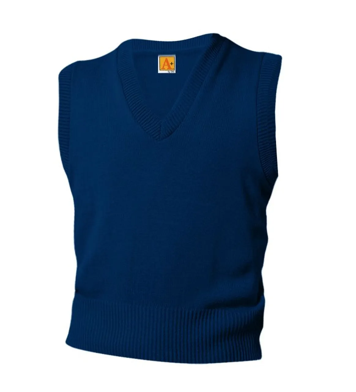 A-Plus Unisex  Jersey V-Neck Pullover Vest Style Number: 6600 NAVY AND BLACK