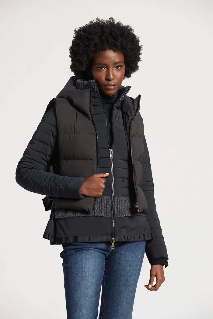 Adlola Black Hooded Puffer Vest