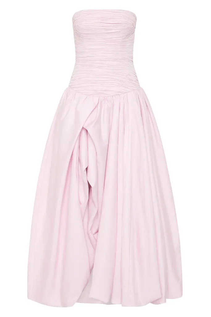 Aje Violette Bubble Hem Maxi Dress - Pastel Pink