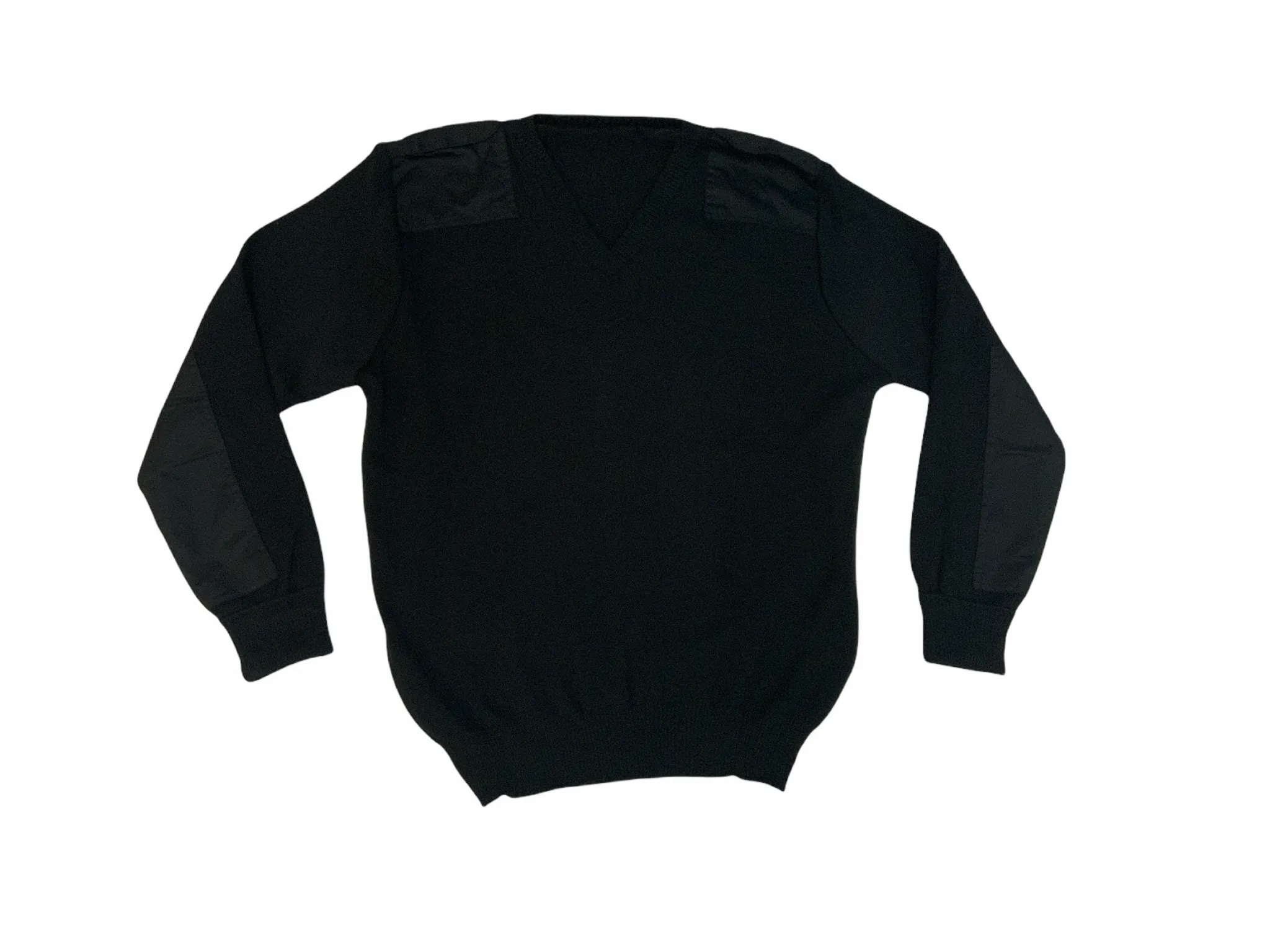 Alexandra Unisex Black Acrylic & Wool Nato V-Neck Pullover ALXPUL01A