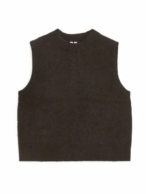 Alpaca yak knitted vest