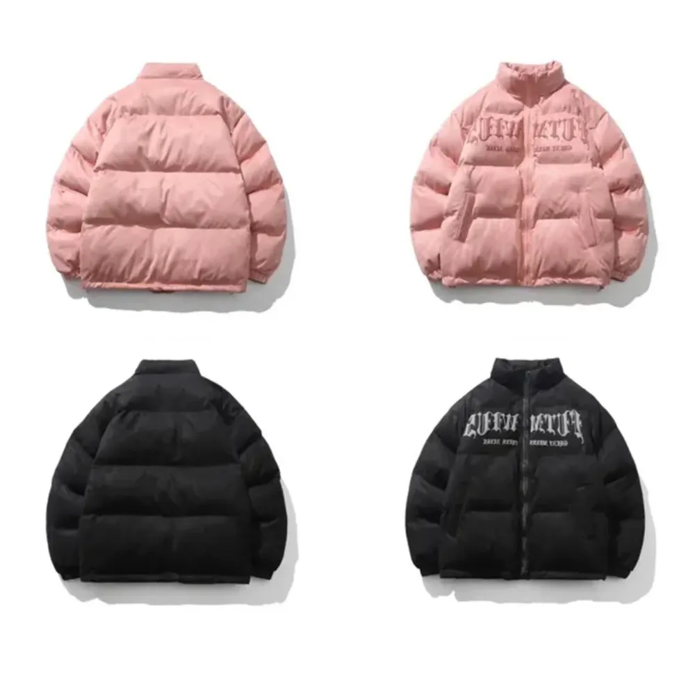 American suede foam print Puffer Coat