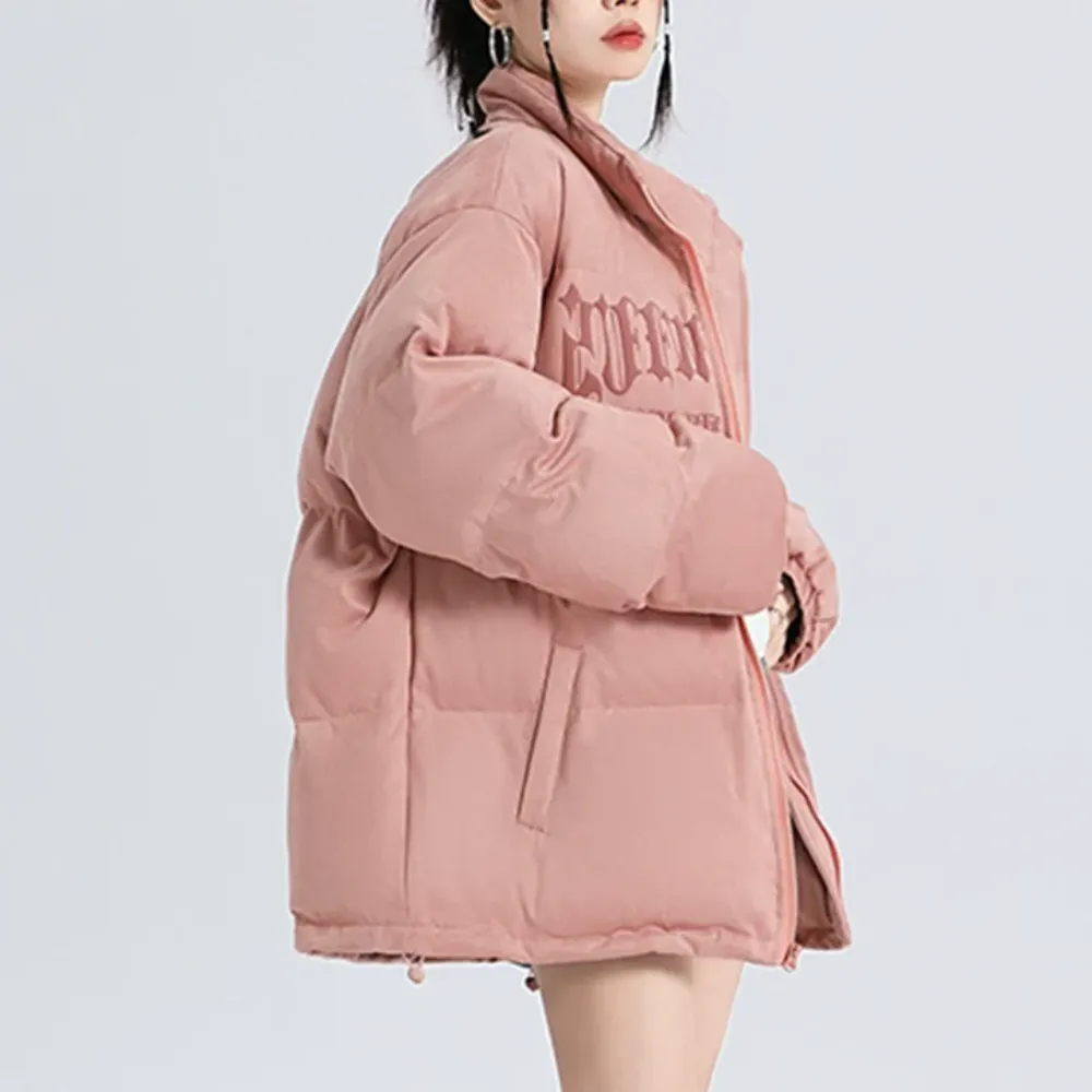 American suede foam print Puffer Coat