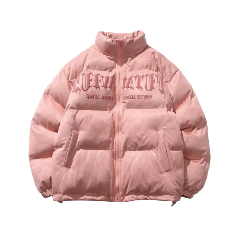 American suede foam print Puffer Coat