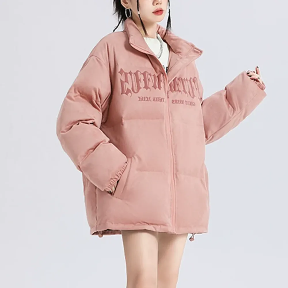 American suede foam print Puffer Coat