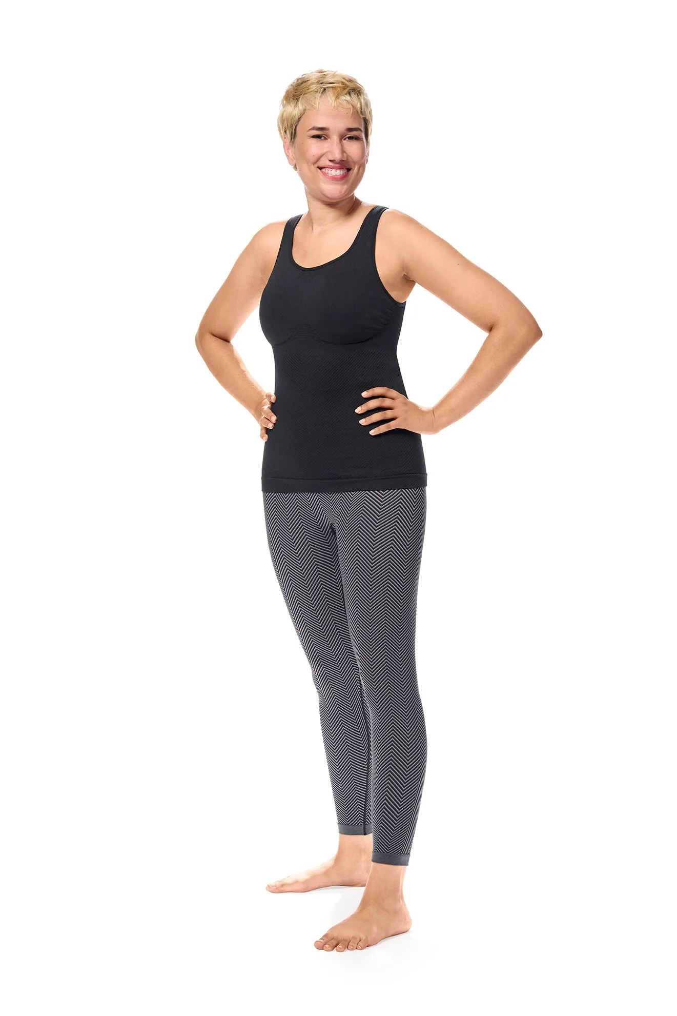 Amoena Liane Lymphoedema Leggings - Black/Grey