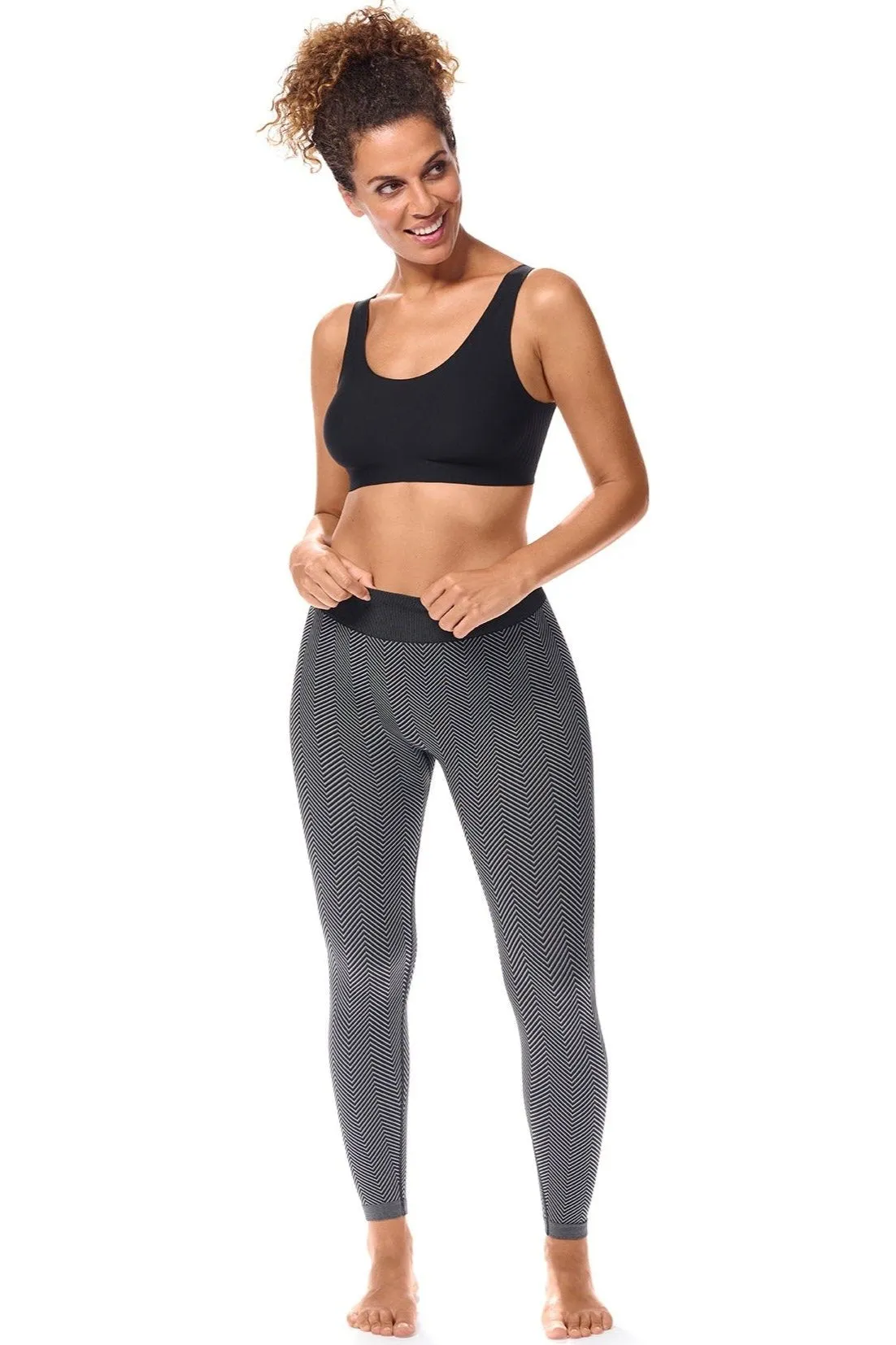 Amoena Liane Lymphoedema Leggings - Black/Grey