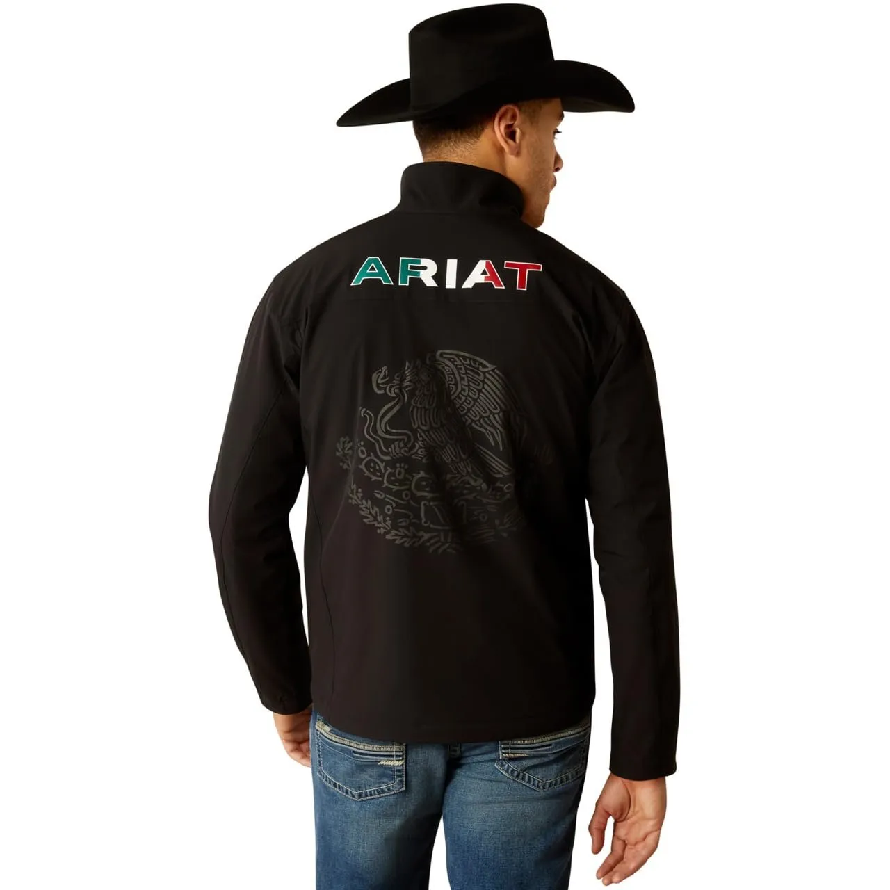 Ariat Men's Pioneer Stretchshell Mexico Jacket, Black