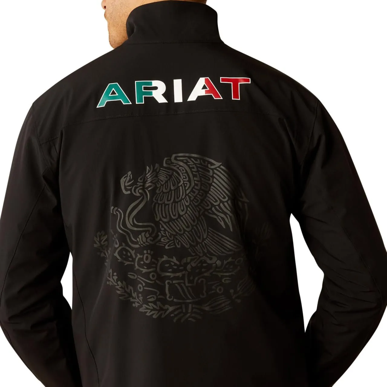 Ariat Men's Pioneer Stretchshell Mexico Jacket, Black