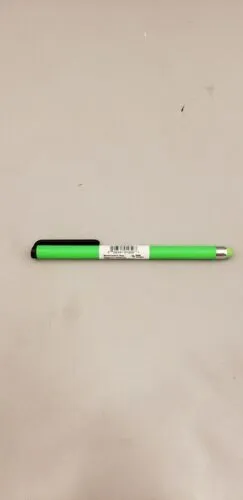 Atomic Micro Slim Green Stylus for Smart Phone/Tablet w/Rubber Tip & Pocket Clip