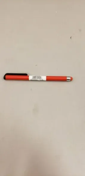 Atomic Micro Slim Red Stylus for Smart Phone / Tablet w/Rubber Tip & Pocket Clip