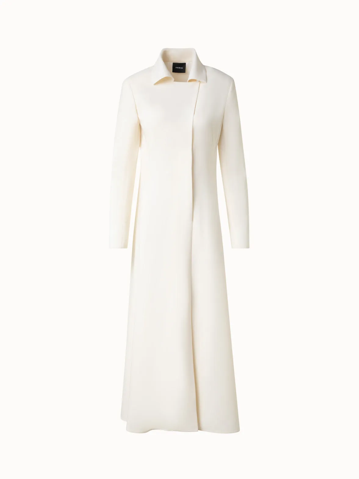 Belted Midi Dress in Wool Double-Face