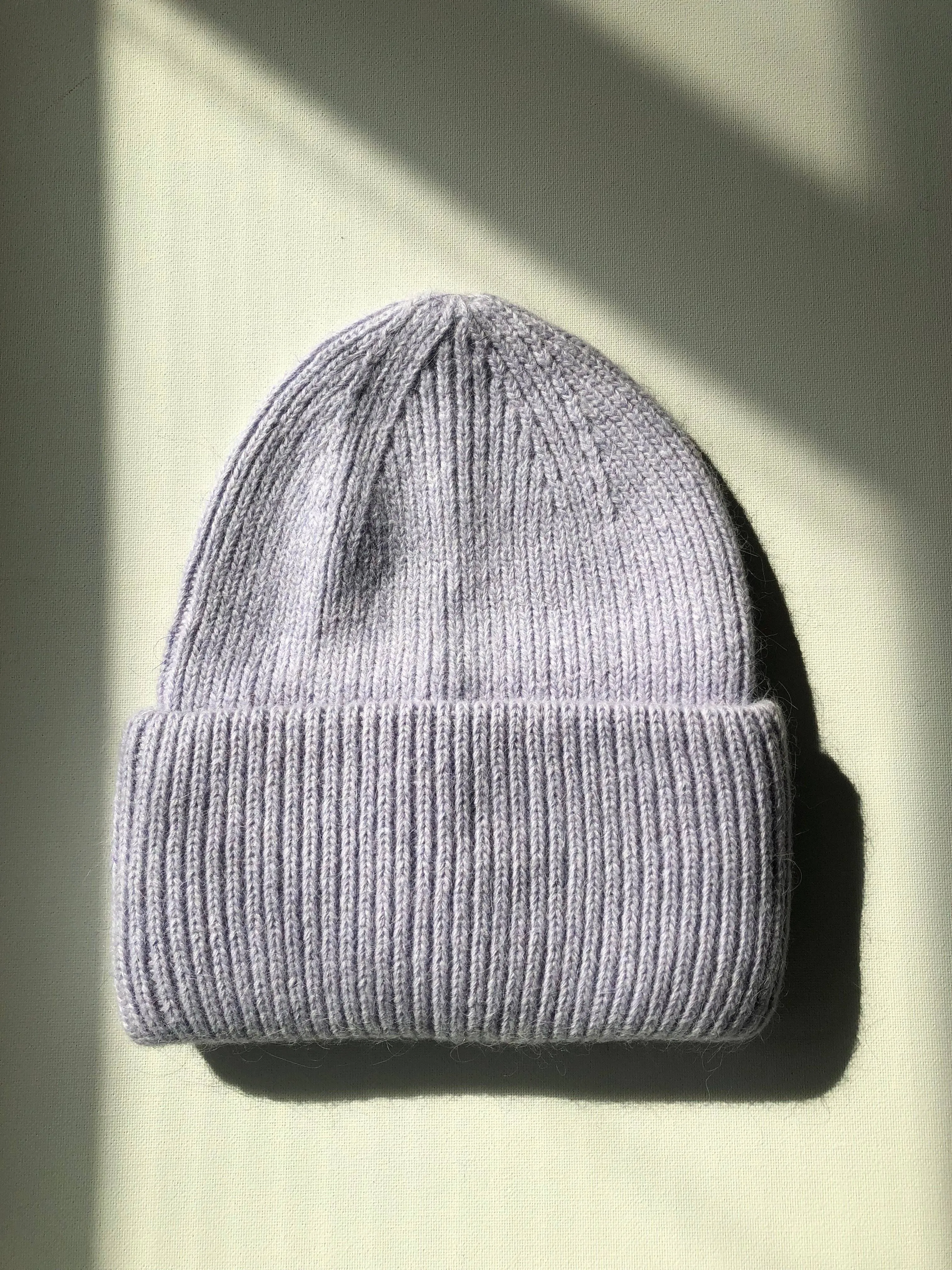 BILLY BAMBOO ROYAL ANGORA WOOL BEANIE - snow pastel