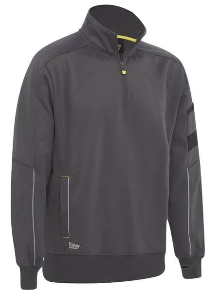 Bisley Work Fleece 1/4 Zip Pullover With Sherpa Lining BK6924