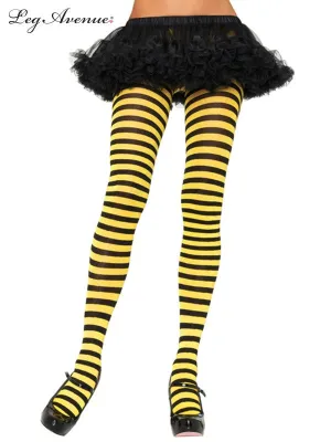 Black and Yellow Stripe Tights