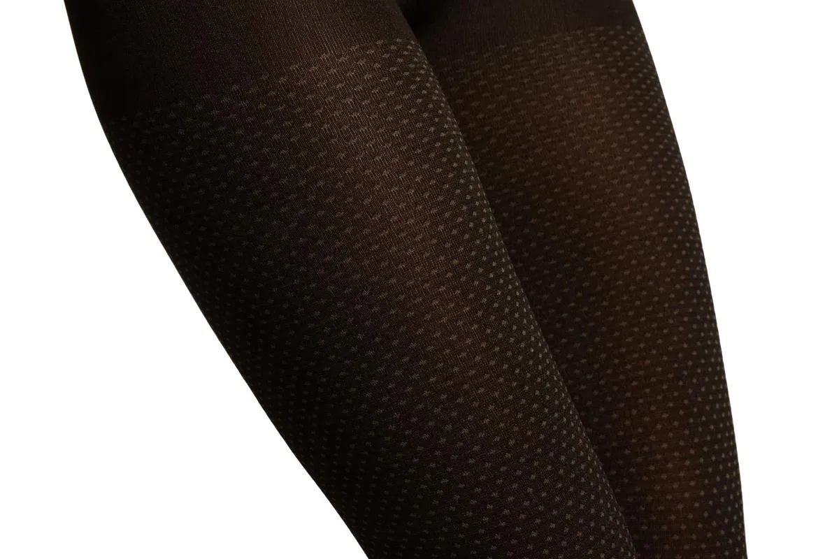 Black With Grey Dots Tights