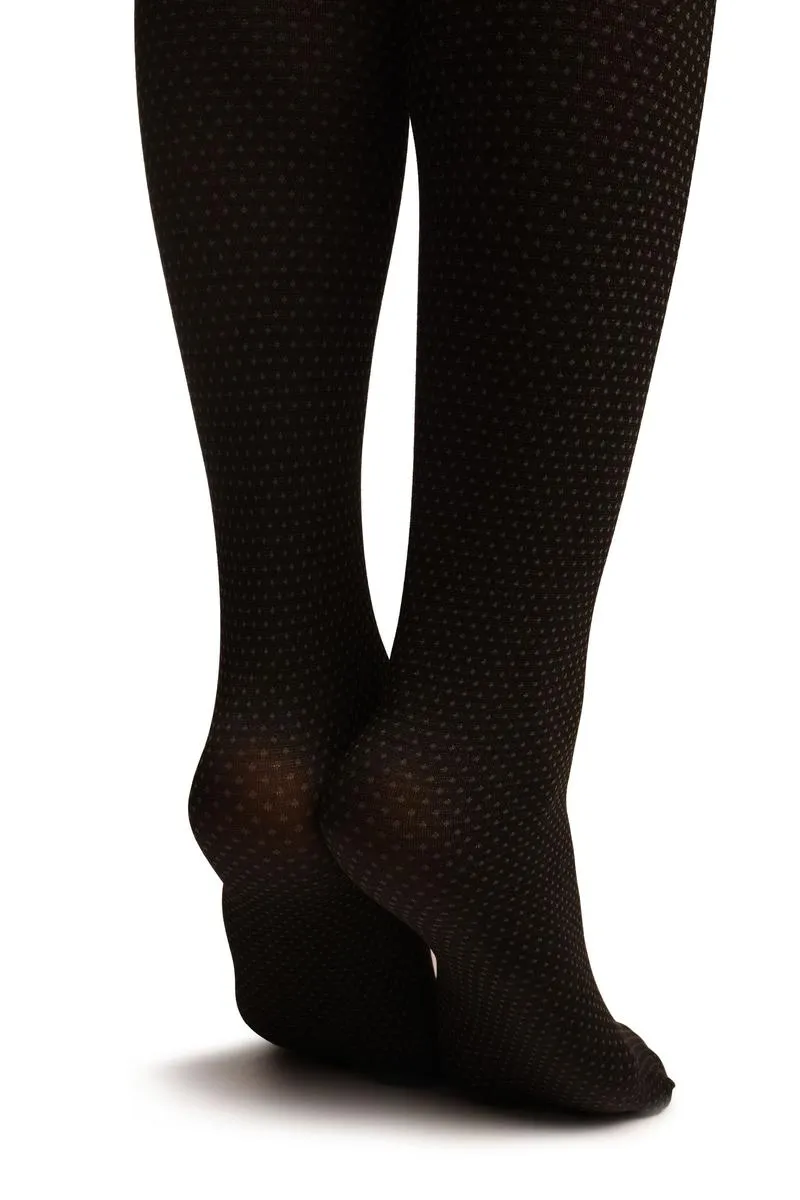 Black With Grey Dots Tights