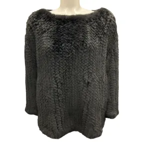 Brochu Walker Olive Green Rabbit Fur Sweater