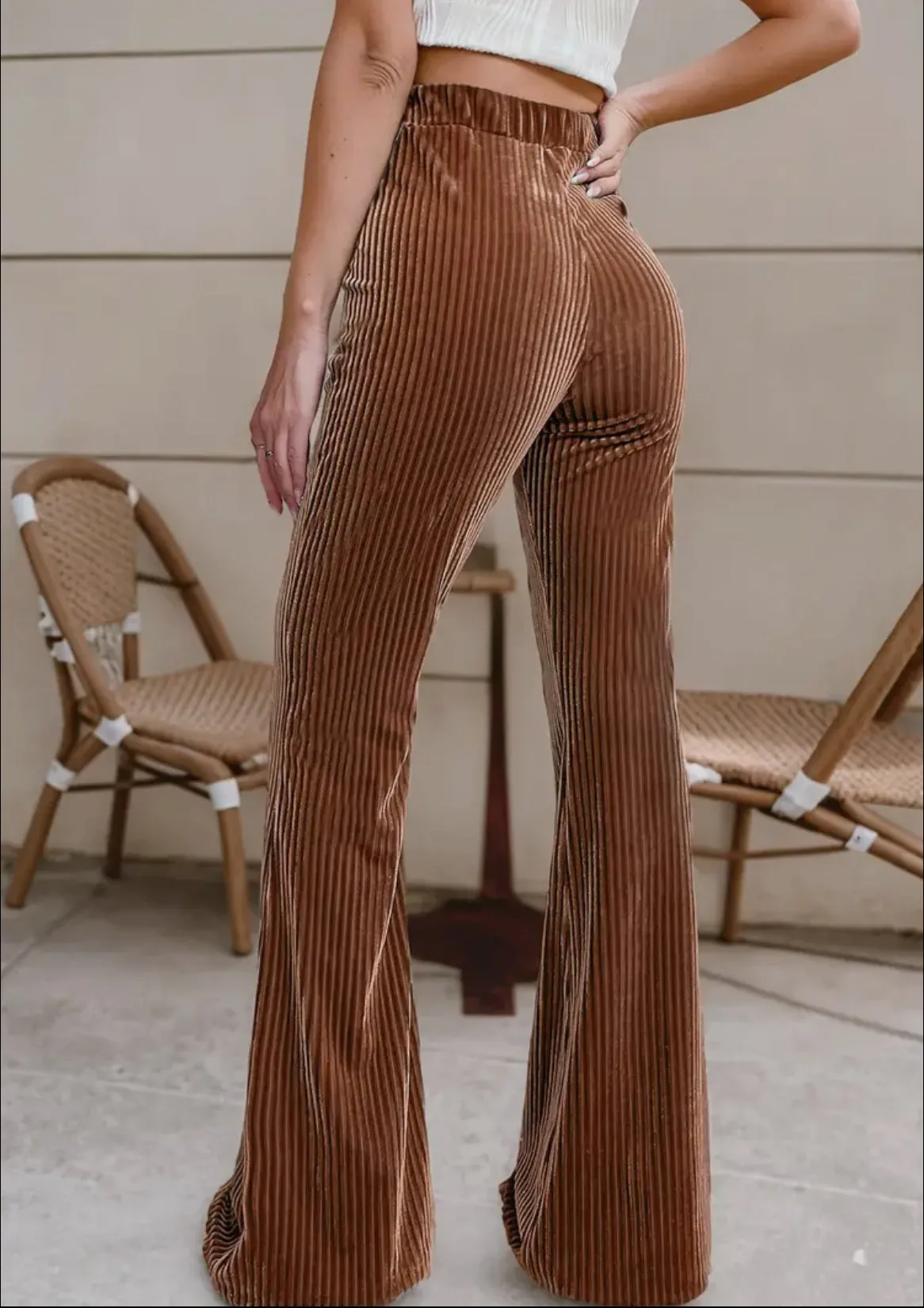 Burnt orange corduroy pants