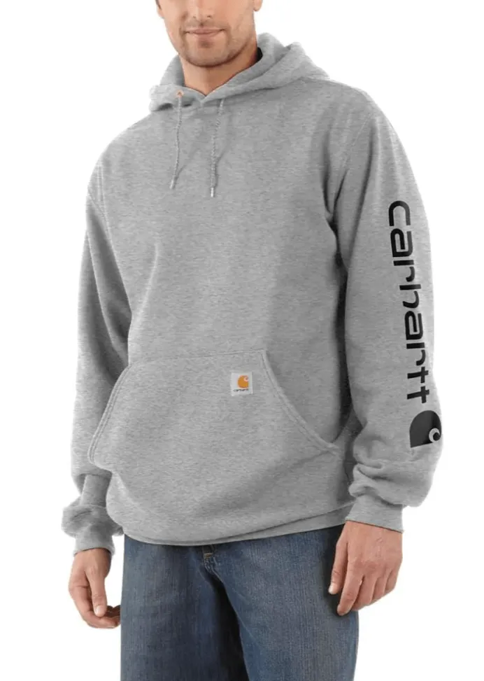 Carhartt Men's - Gray Midweight Logo Hoodie