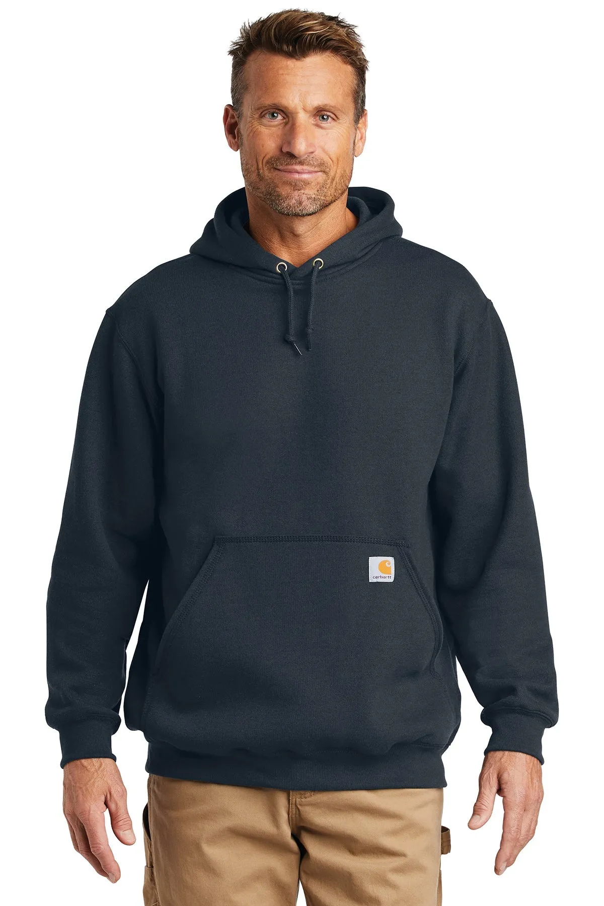 Carhartt Midweight Branded Hoodies, New Navy