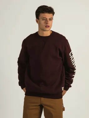 CARHARTT MIDWEIGHT CREWNECK LOGO SLEEVE  - CLEARANCE