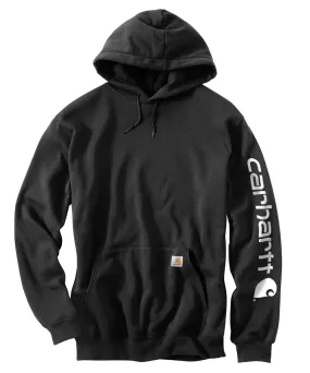 Carhartt Midweight Logo Hooded Sweatshirt - Black