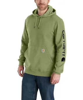 Carhartt Midweight Logo Hooded Sweatshirt - Chive Heather