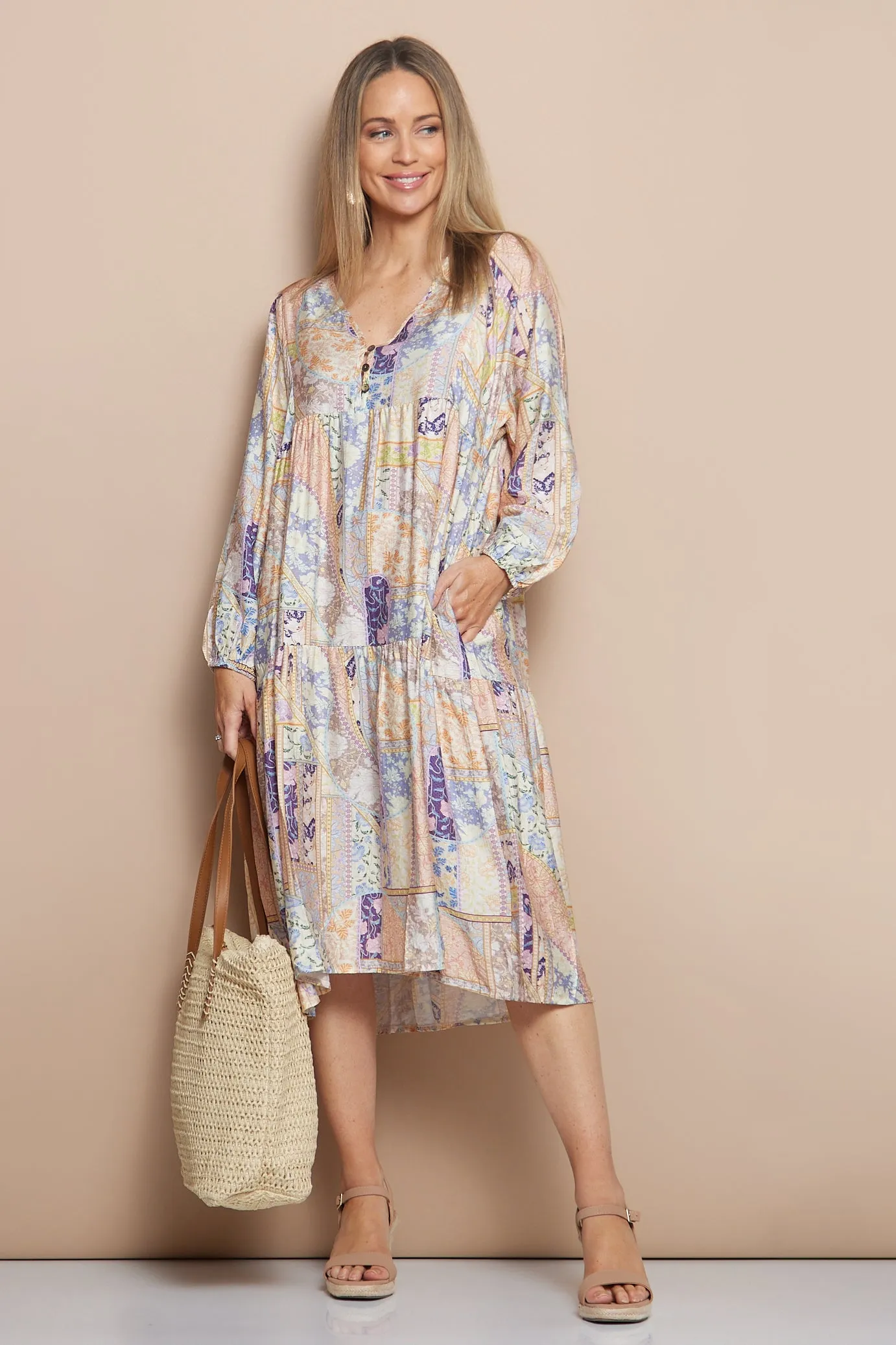 Carissa Dress - Dawn Floral Patchwork