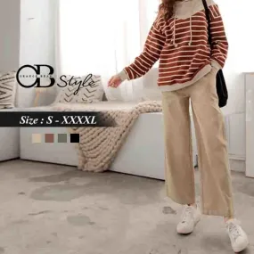 CASUAL ELASTIC STRAIGHT PANTS