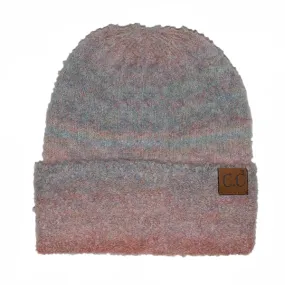 C.C. Multi Ombre Mohair Beanie Dry Pastel