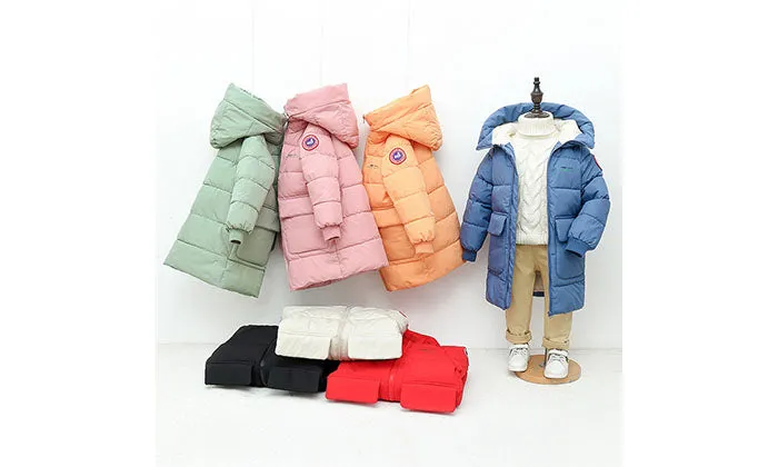 Children's cotton-padded hooded coat