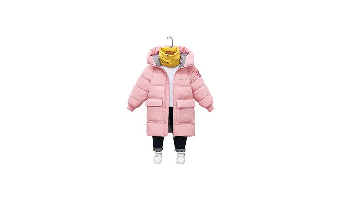 Children's cotton-padded hooded coat