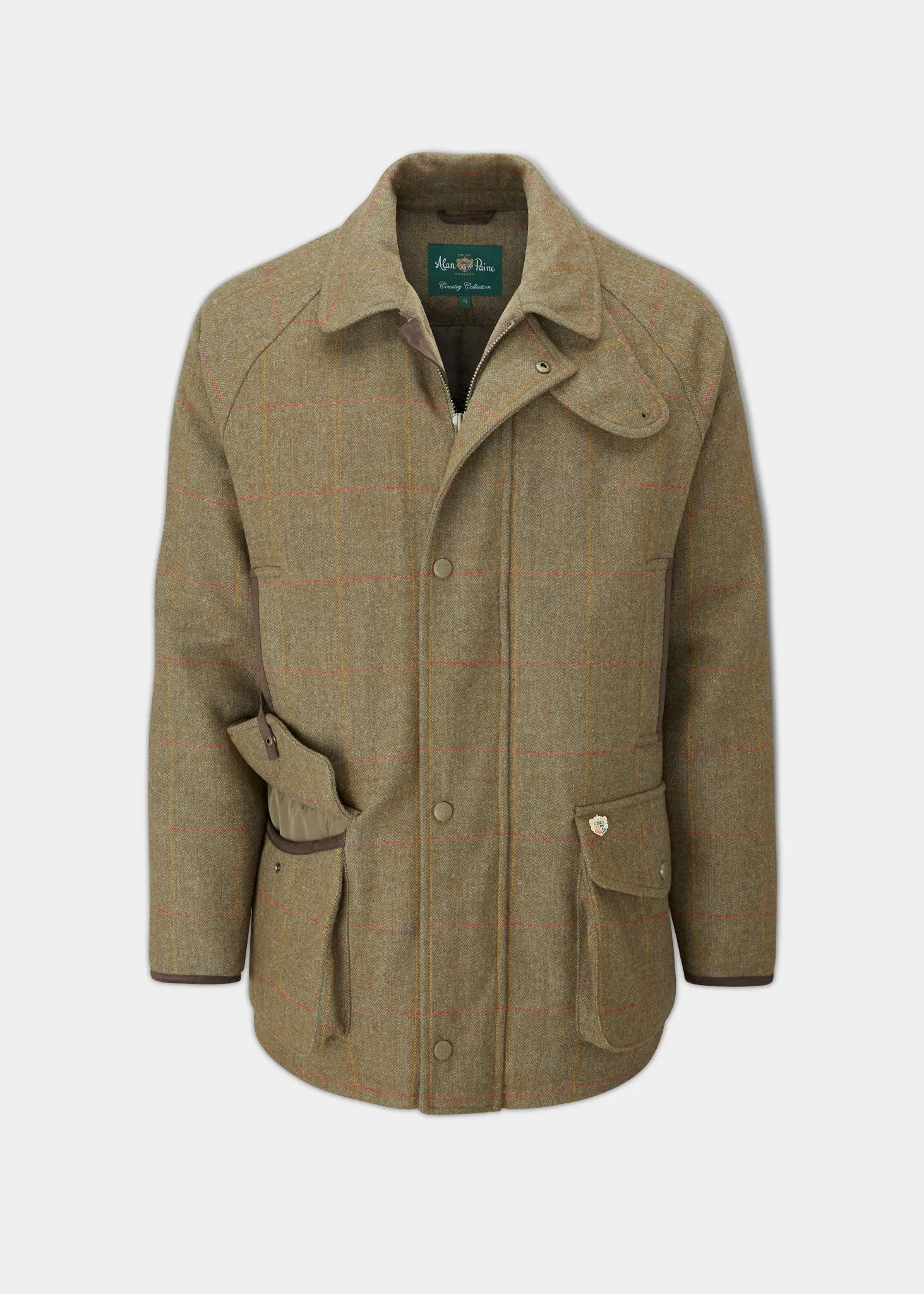 Combrook Men's Waterproof Tweed Coat In Hawthorn - Regular Fit