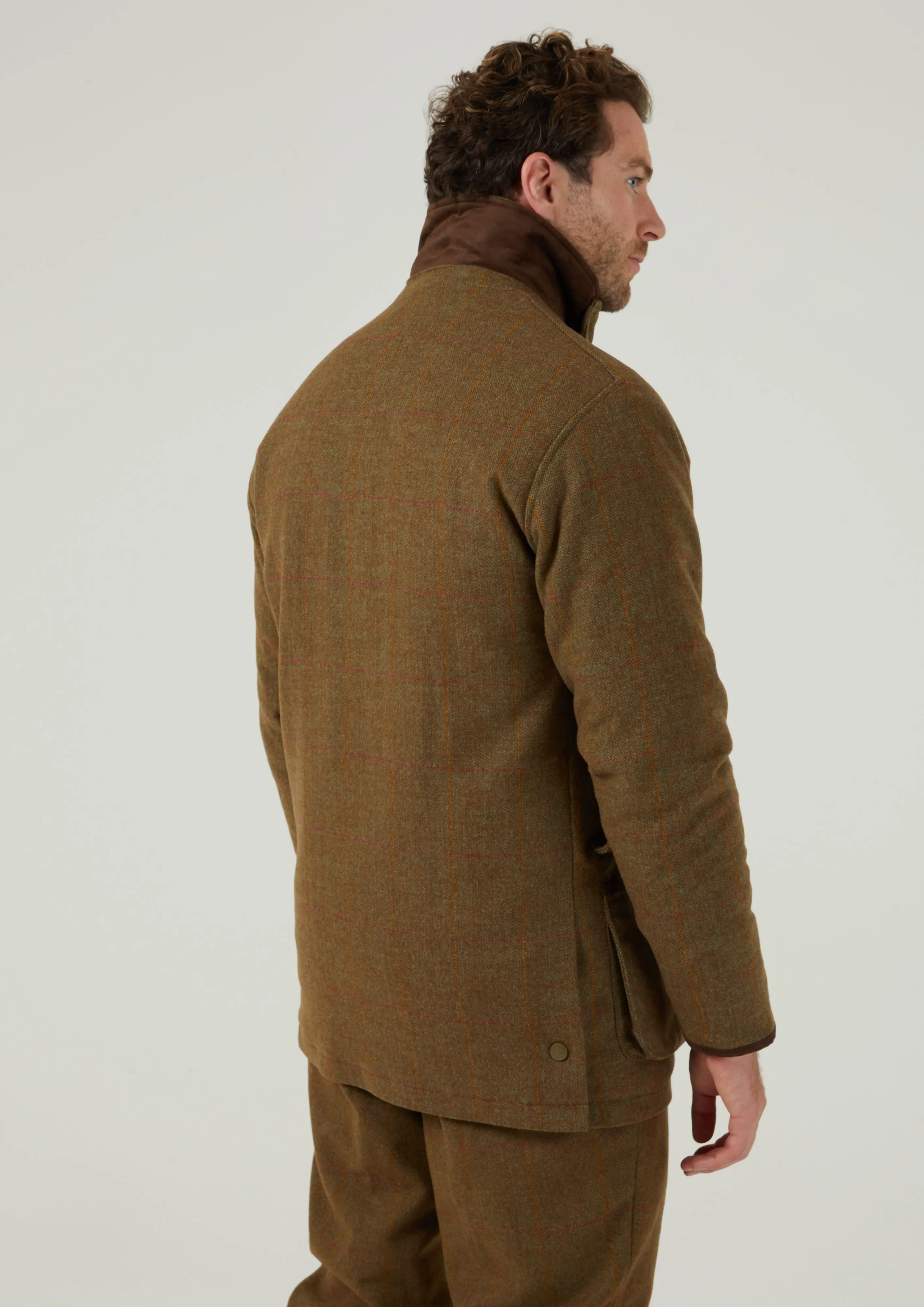 Combrook Men's Waterproof Tweed Coat In Hawthorn - Regular Fit