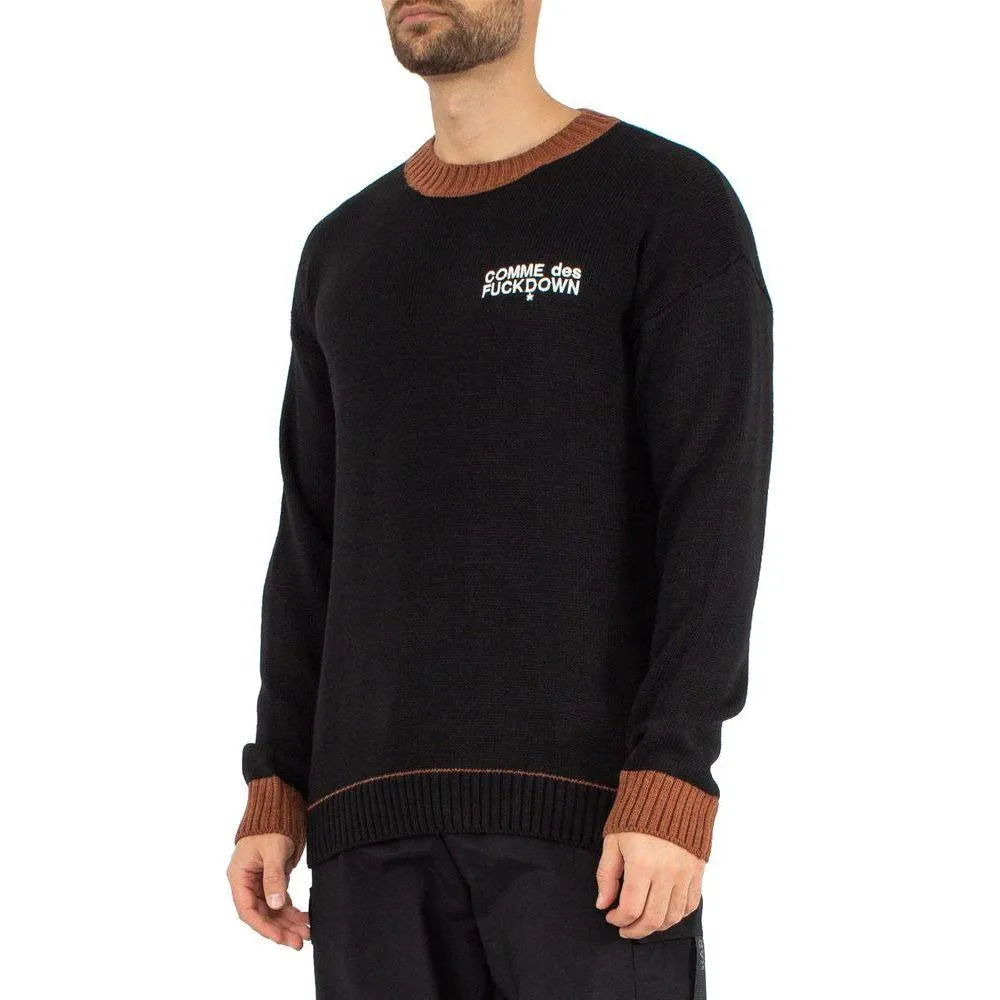 Comme Des Fuckdown Black Acrylic Sweater