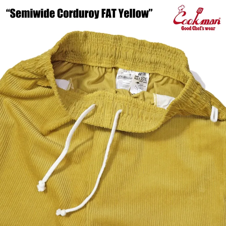 Cookman Chef Pants Semiwide- Corduroy :  FAT Yellow