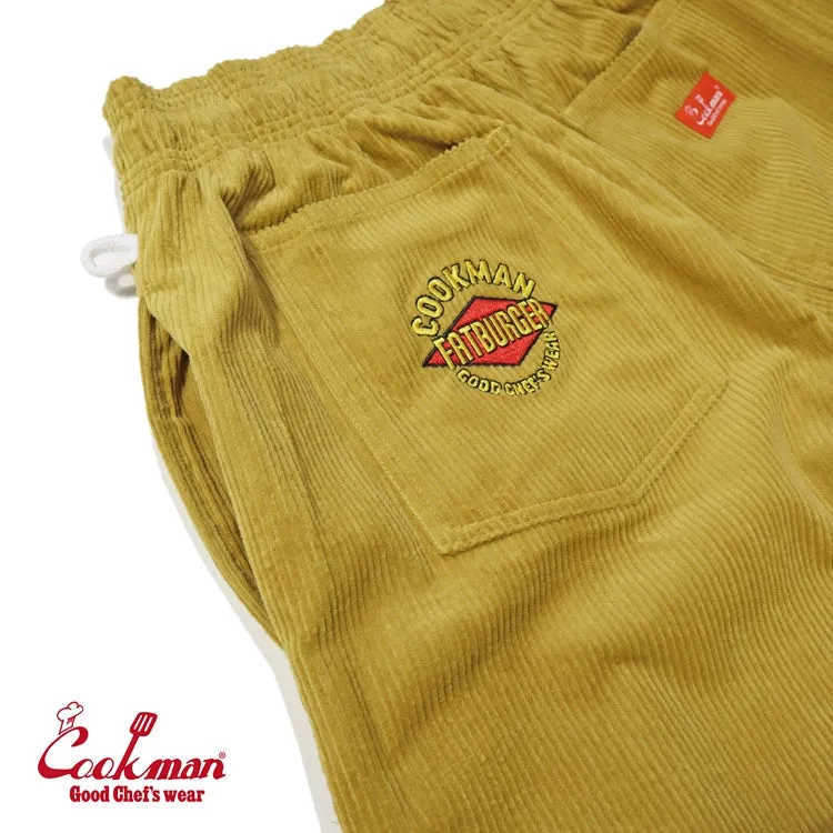 Cookman Chef Pants Semiwide- Corduroy :  FAT Yellow