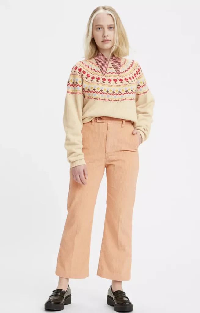 Corduroy Math Club Flare Pants