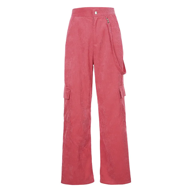 Corduroy straight pants PL20894