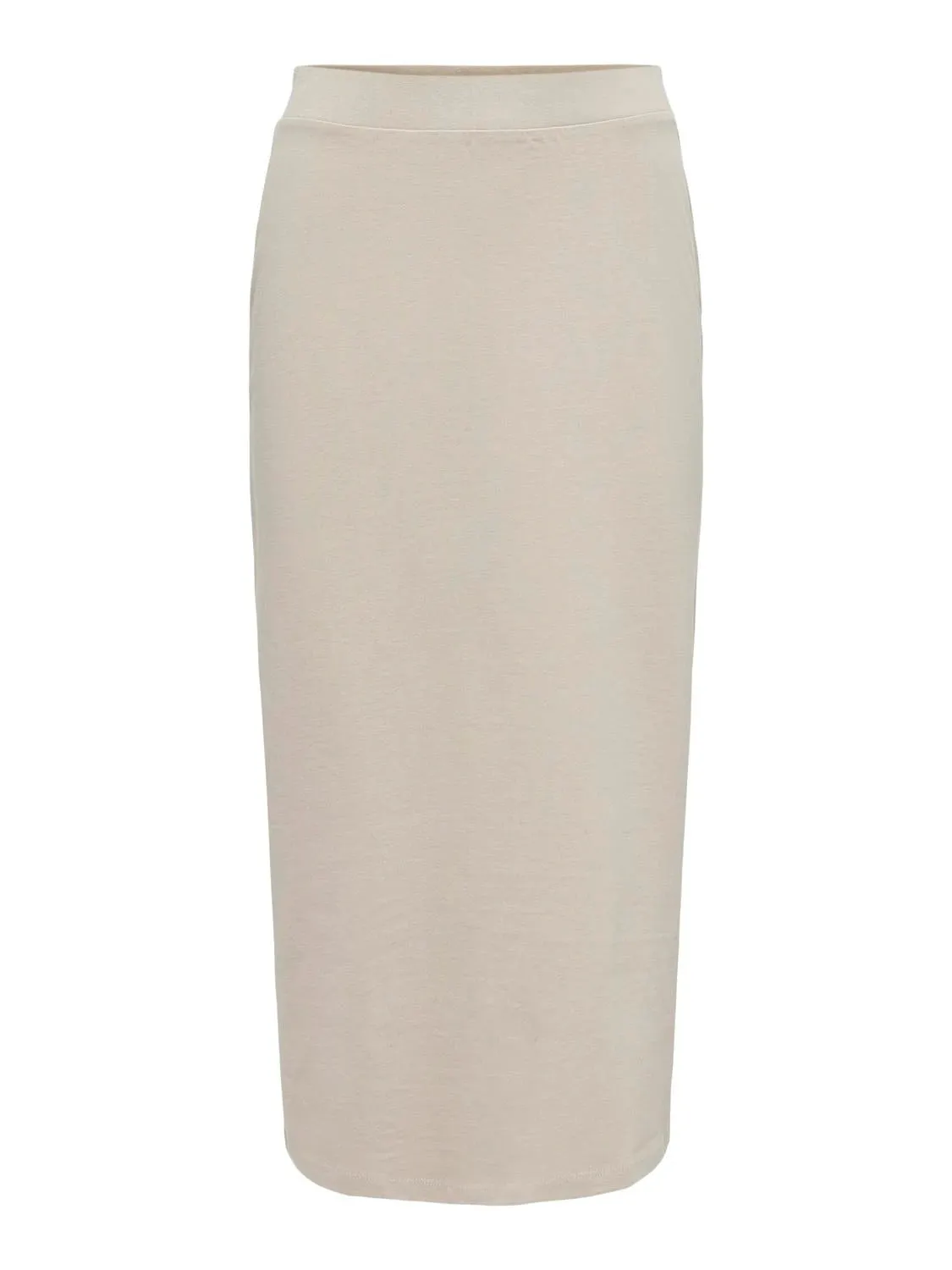 Cotton Midi Skirt with Slit