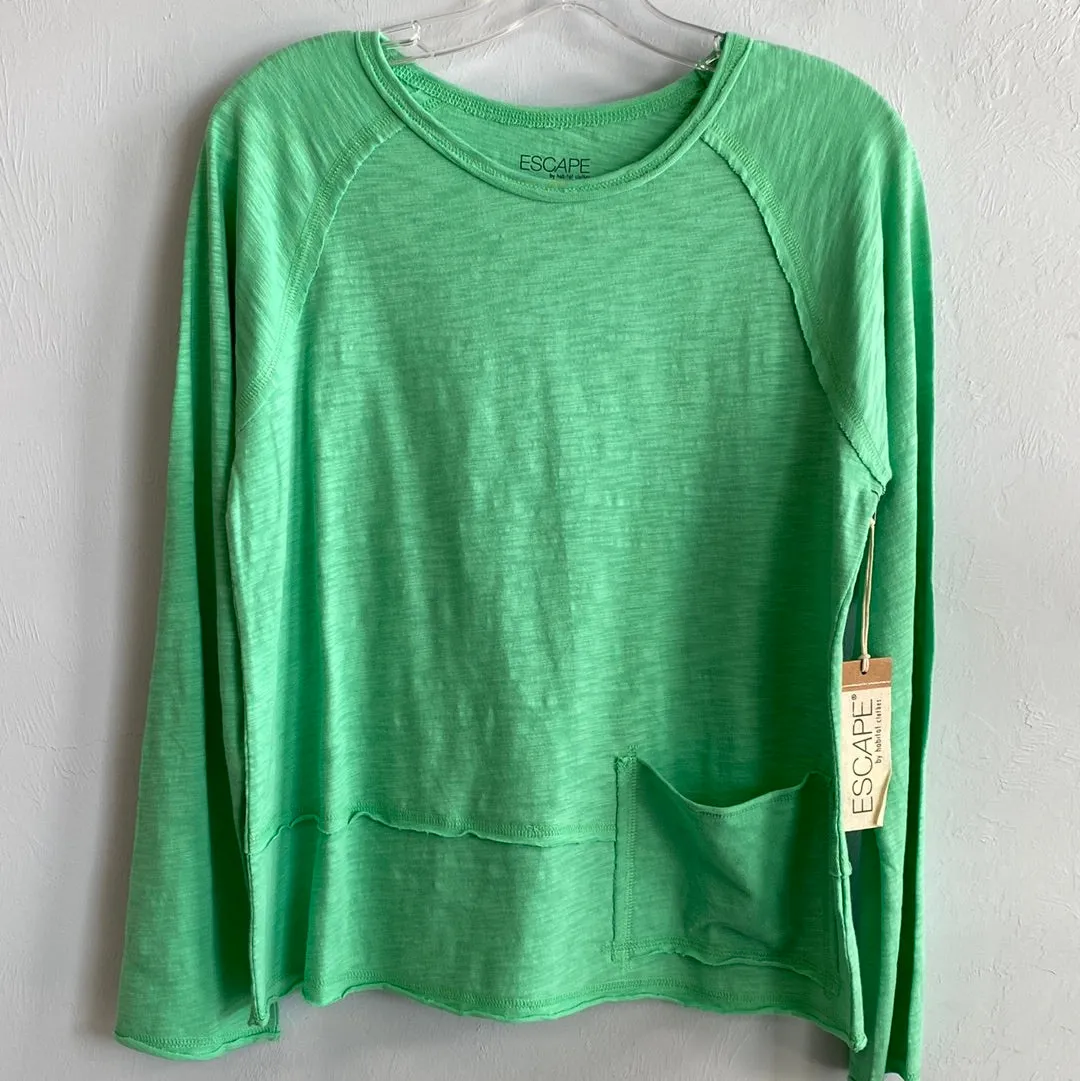 Cotton Pocket Pullover-Seafoam