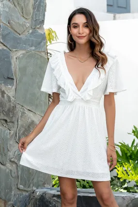 Cross V-neck Dress