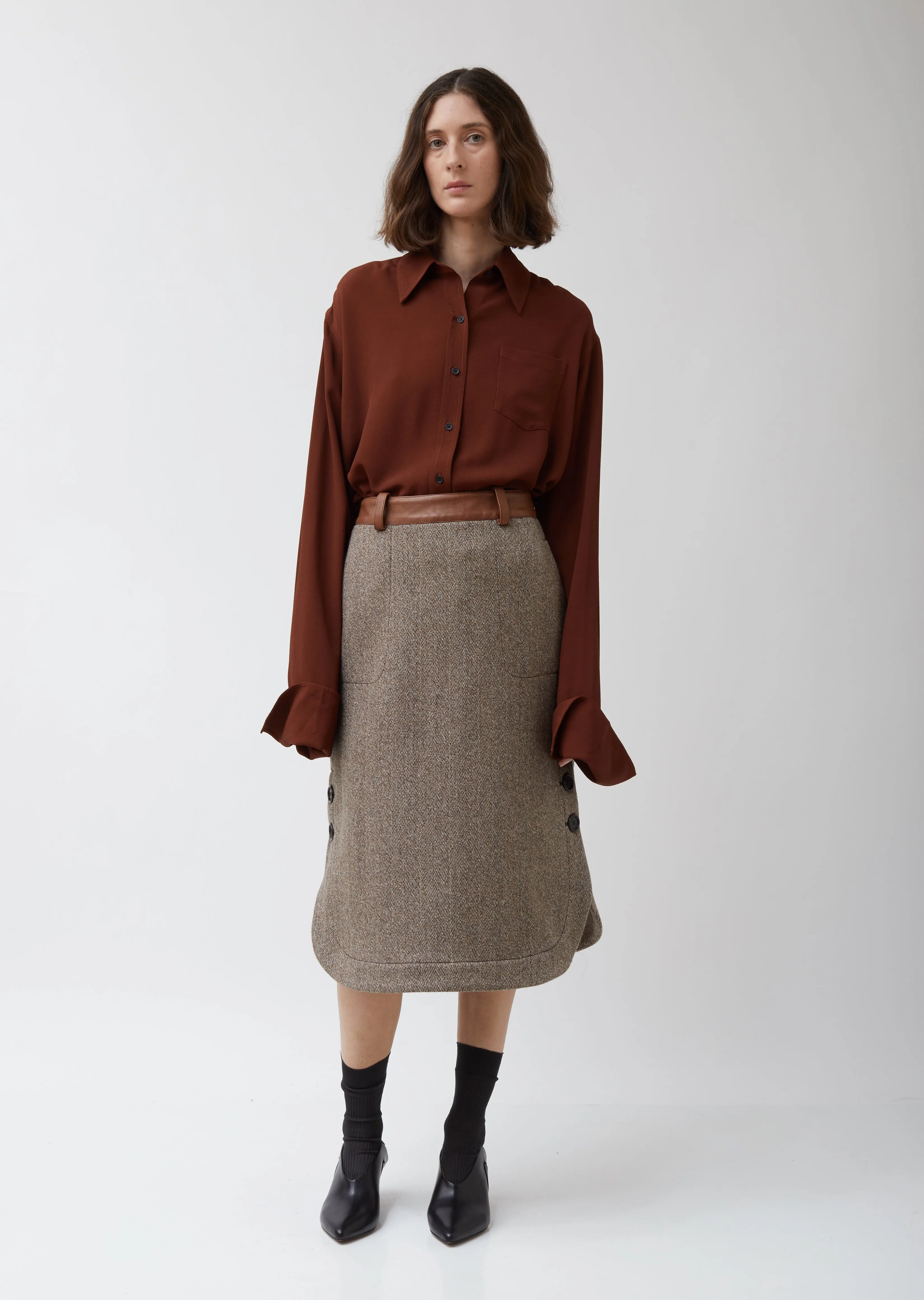 Curved Hem Skirt