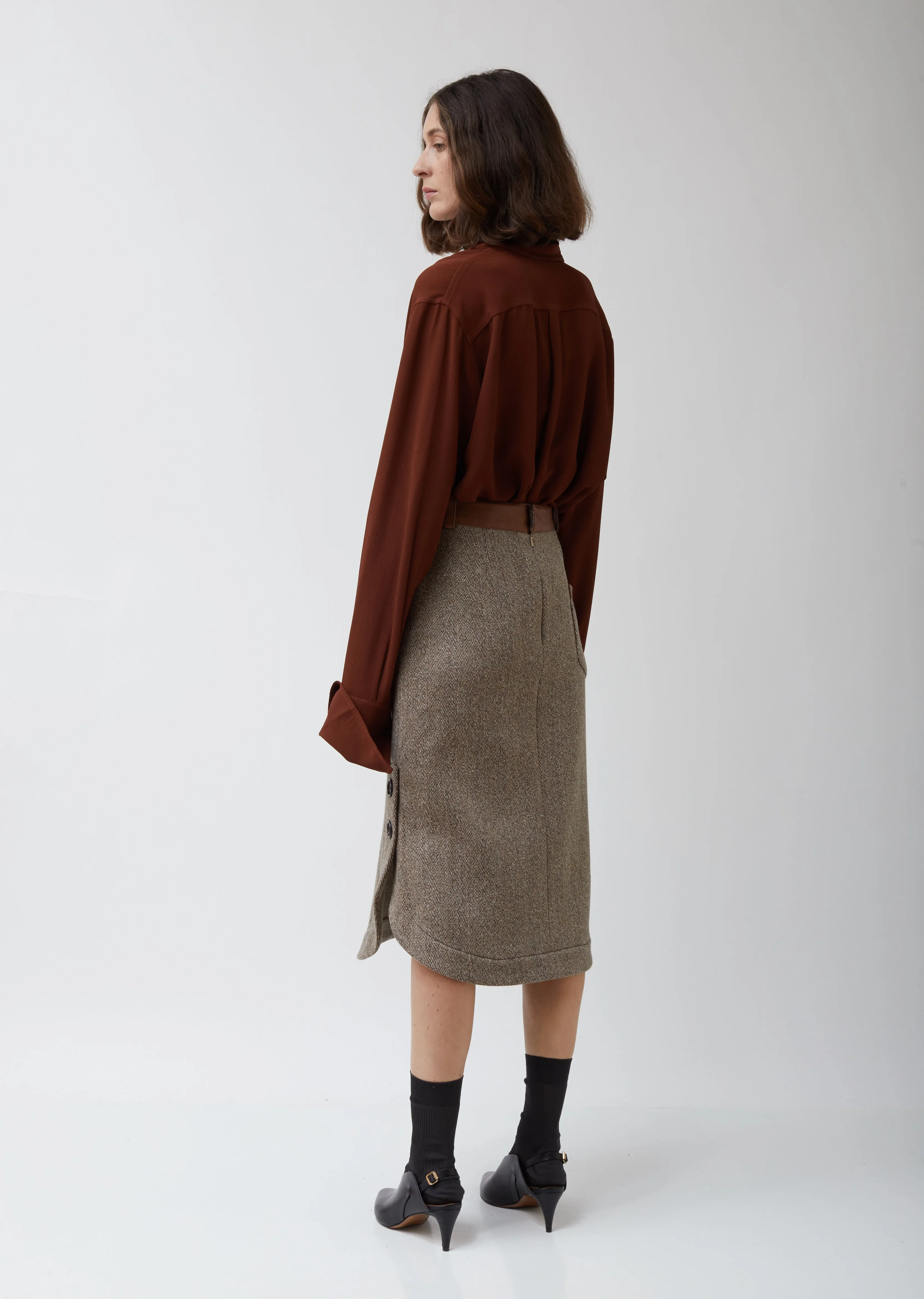 Curved Hem Skirt